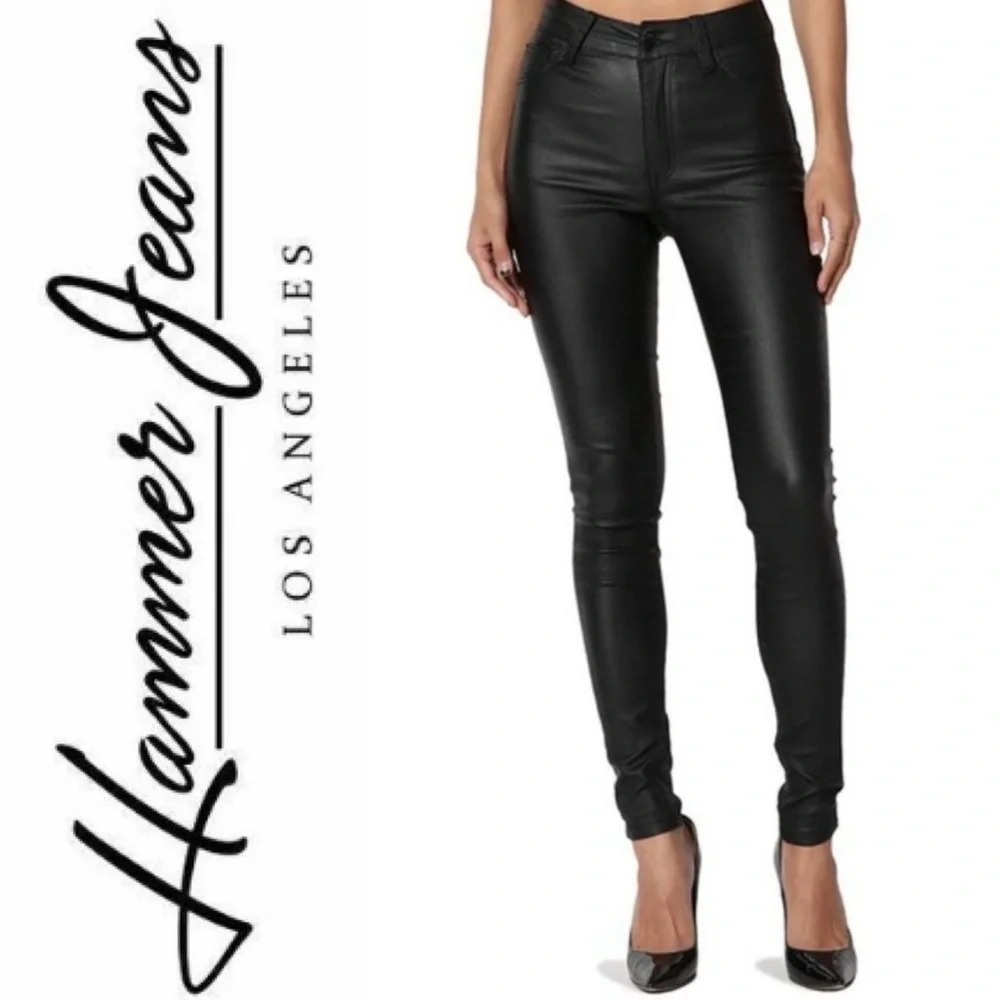 Hammer Jeans. Black. Size 13. Faux Leather‎ Look.